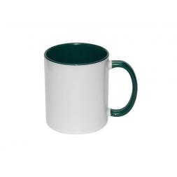 Cană pentru sublimare 11oz Inner/Handle Color Mug - Green