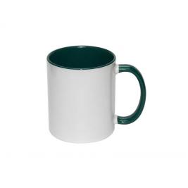 Cană pentru sublimare 11oz Inner/Handle Color Mug - Green