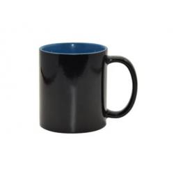 Cană pentru sublimare cameleon 11oz Black Color Changing mug (Inner Blue, Semiglossy