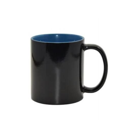 Cană pentru sublimare cameleon 11oz Black Color Changing mug (Inner Blue, Semiglossy