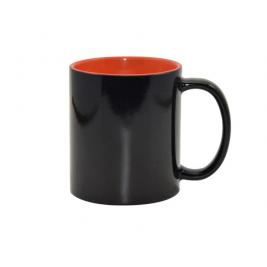 Кружка для сублимации хамелеон 11oz Black Color Changing mug (Inner Orange)w/o box