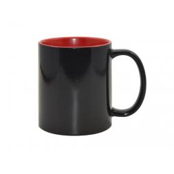 Cană pentru sublimare cameleon 11oz Black Color Changing mug (Inner Red)w/o box