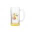 Păhar pentru bere pentru sublimare 16oz Clear Beer Mug(Yellow Bottom)