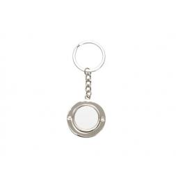 Bibelou metalic pentru sublimare Sub Metal Round Rotatable Keychain