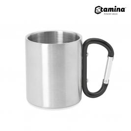 Cana de metal cu perete dublu GUAYA 4082 cu maner carabinier negru 230ml