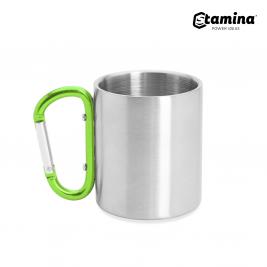 Cana de metal cu perete dublu GUAYA 4082 cu maner carabinier Fern Green 230ml