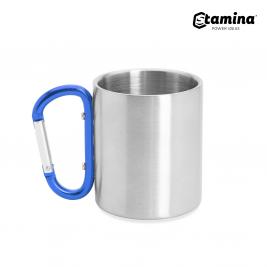 Cana de metal cu perete dublu GUAYA 4082 cu maner carabinier Royal Blue 230ml