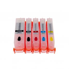 Cartuse reincarcabile pentru Canon TS8150/TR7550/TS6150/TS9150/TS6150/TR8550/TS8150 (CLI-581/PGBK-580-5 color)
