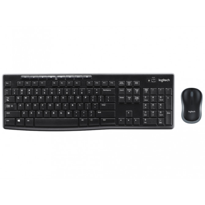 Tastatura + Mouse Wireless Logitech MK270, Multimedia, Spill-resistant, 2xAAA/1xAA, Black