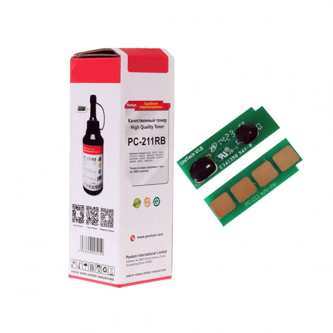 Заправочный комплект PANTUM P2200/P2500W/M6550nw PC-211RB (1 чип+1 флакон тонера по 50 гр на 2000 стр.)