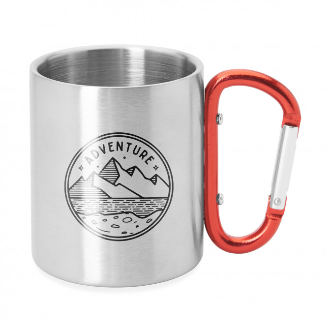 Кружка металлическая GUAYA 4082 с двойными стенками Red 230ml
