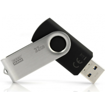 USB Flash 32Gb  USB3.0  GoodRAM  UTS3 TWISTER Black  (Read 60 MByte/s, Write 20 MByte/s)