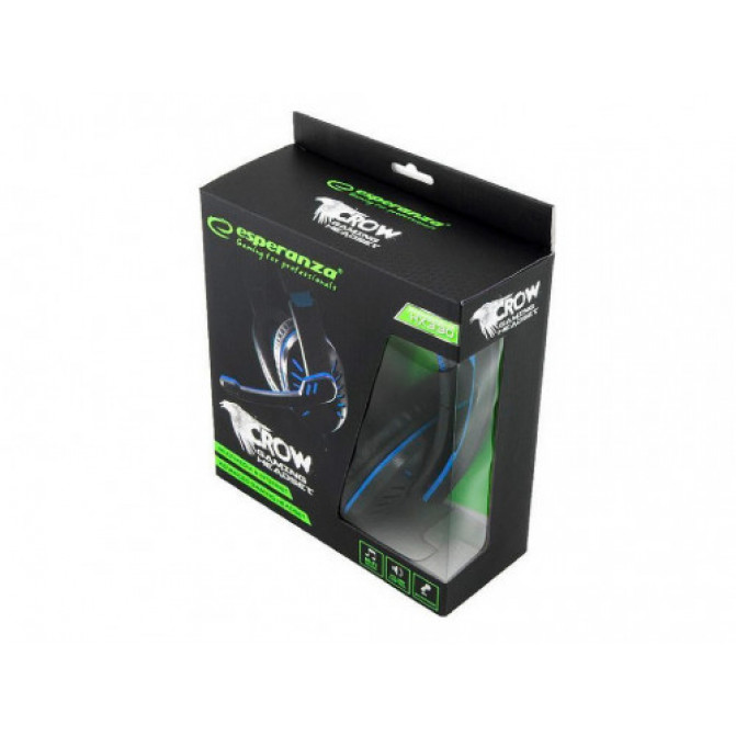 Căști de gaming Esperanza CROW Blue