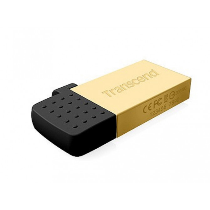 USB Flash 8GB USB2.0/Micro-USB Transcend "JetFlash 380", Gold