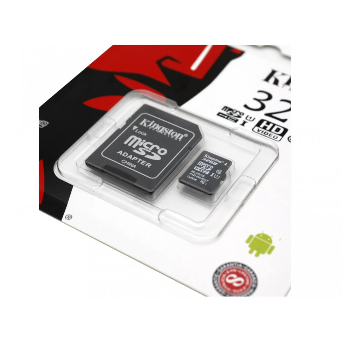 Card de Memorie 32GB MicroSD, Kingston Canvas Select+ (Class 10) UHS-I (U1) +SD adaptor