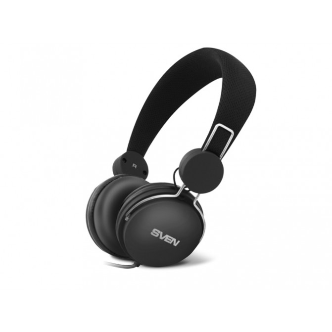 Наушники SVEN AP-320M Black, с микрофоном on the cable, 4pin 3.5mm mini-jack, cable 1.2m