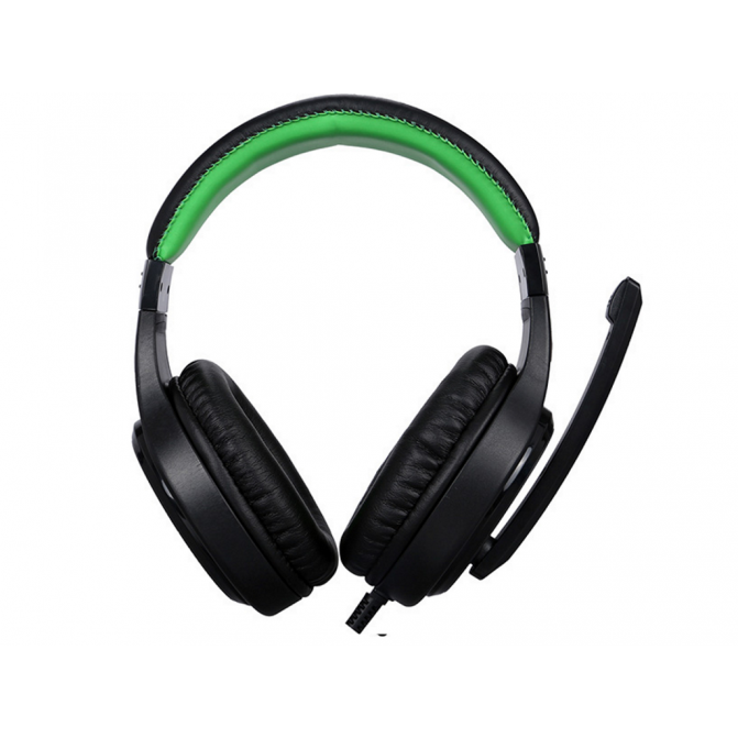 Наушники MARVO "H8323", игровые с микрофоном и регулятором громкости, 1.8m, Black-Green