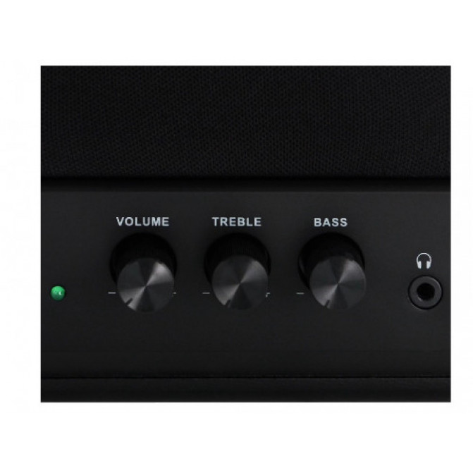 Boxe SVEN SPS-702 Black leather,  2.0 / 2x20W RMS, headphone jack, wooden, (4"+3/4")