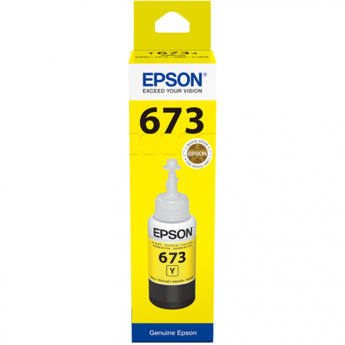 Чернила Epson Original C13T67344A T673 L800/L805 Yellow