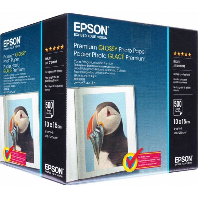 Hârtie foto 4R 255gr Lucioasă Premium  500 foi Epson C13S041826