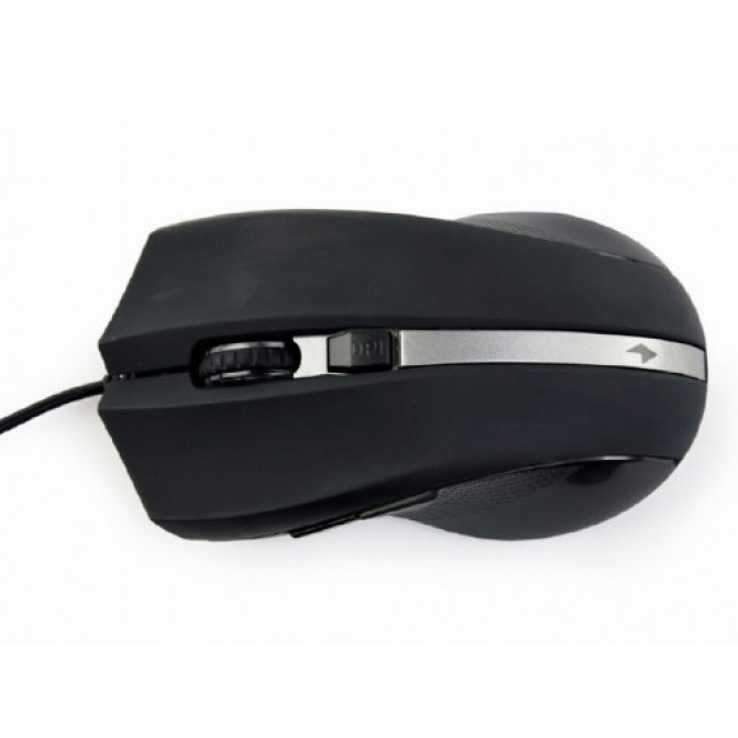Mouse Gembird MUS-GU-02, 6-button G-laser mouse with scroll wheel, 800-2400dpi, USB, Black