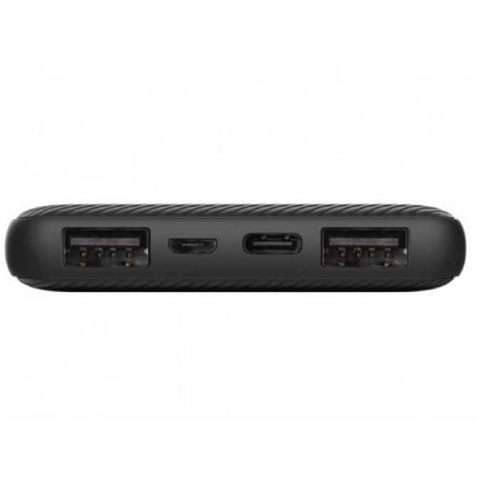 Powerrbank 10000mAh Trust Primo Eco, Black, Fast-charge with maximum speed via USB-C (15W) or USB-A (12W). Charging speed varies between devices