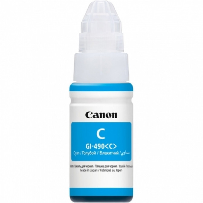 Cerneala Canon Originala GI-490 G1400/G3400 70ml Cyan 0664C001