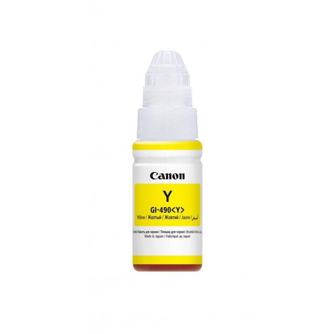 Cerneala Canon Originala GI-490 G1400/G3400 70ml Yellow 0666C001