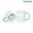 Cană pentru sublimare cu interior și mâner verde deschis 11oz