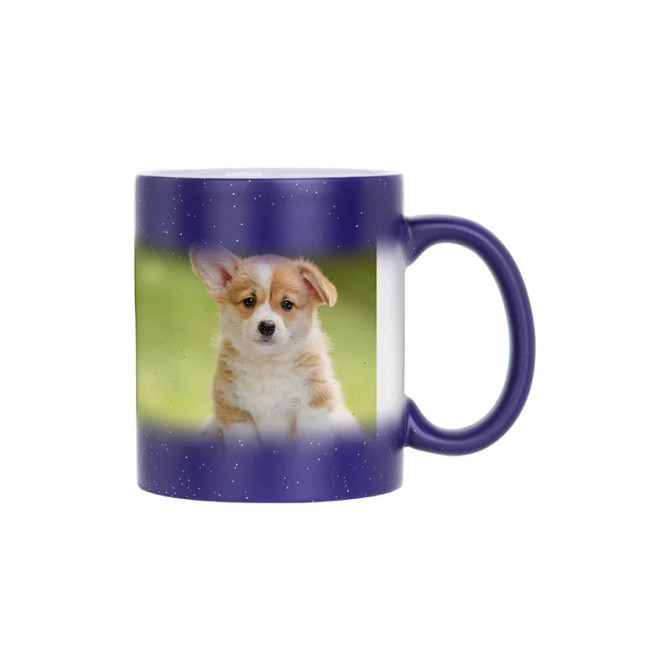 Cana pentru sublimare hameleon StarSky albastru, mat 11 oz