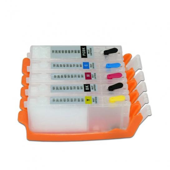 Перезаправляемые картриджи Canon TS704/TR7540 (CLI-481/PGBK-480) 5 штук