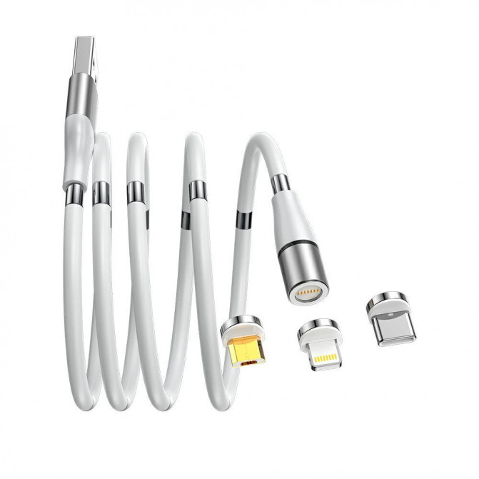 Cablu USB magnetic 3 in 1 Micro USB Type-C