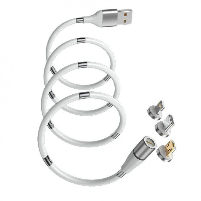 Cablu USB magnetic 3 in 1 Micro USB Type-C