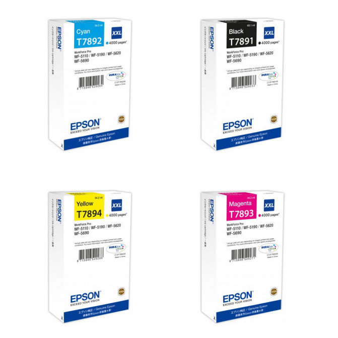 Комплект картриджей Epson T789 XXL (Bk, C, M, Y) Original