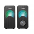 Boxe Trust Arys RGB Compact 2.0 Speaker Set, 12W, LED illumination with automated colour cycle, Black