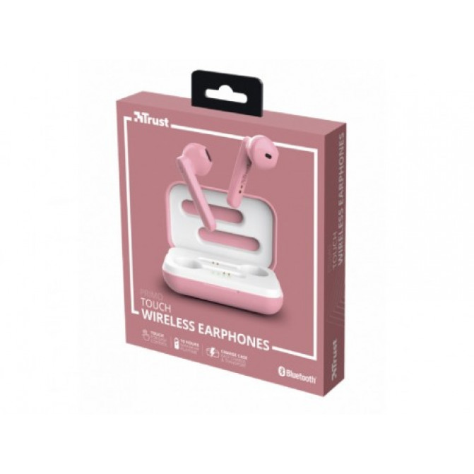 Căști fără fir Trust Primo Touch Bluetooth Wireless TWS Earphones - Pink